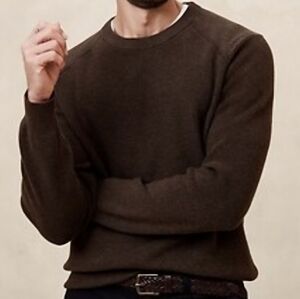 Banana Republic Men’s Waffle Crew Pullover Brown Size XL